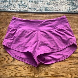 Lululemon purple speed up shorts